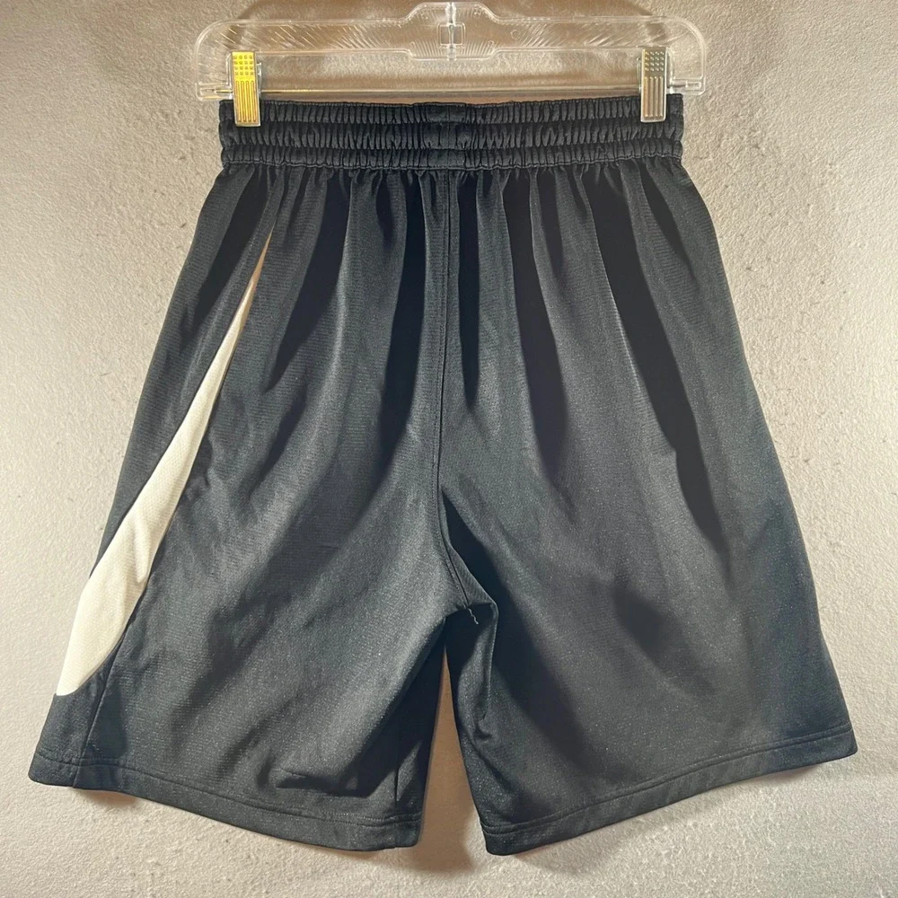 757 | Nike Dri-FIT Mesh Logo Athletic Basketball Shorts Black Boys Size S 8